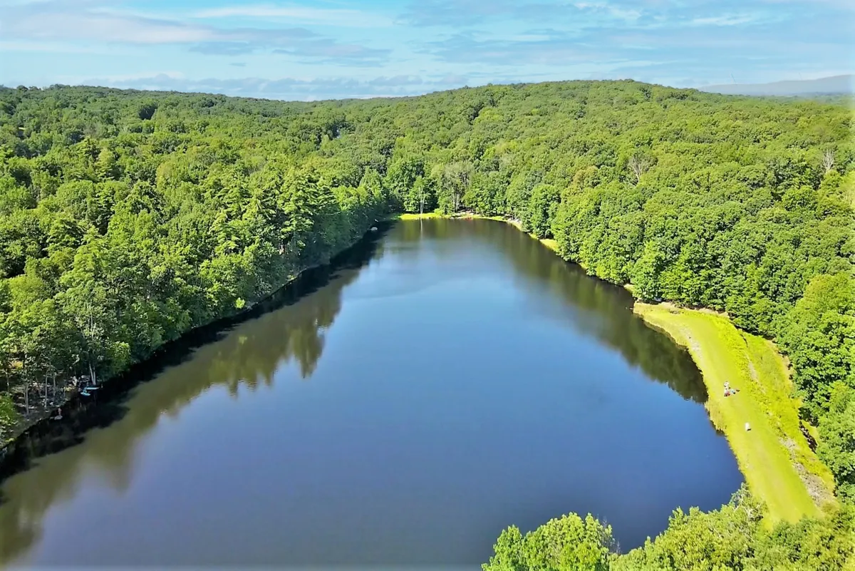 Lake view calm water